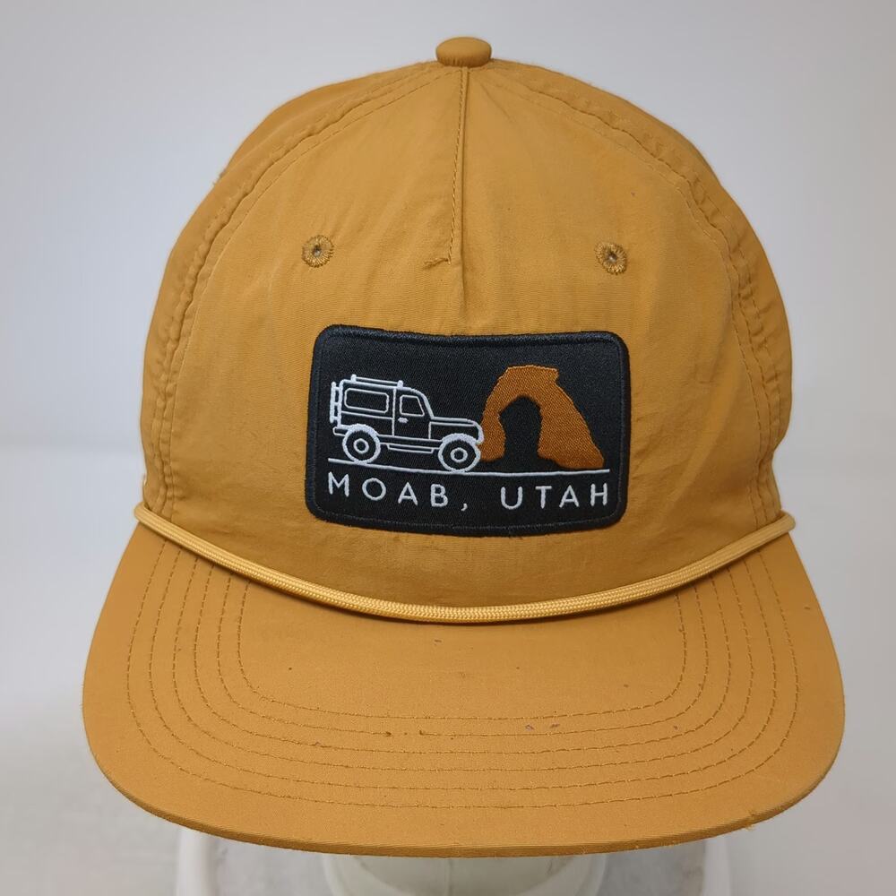 Legacy 5 Panel Brown One Size Moab Utah Jeep Arch Nylon Rope Snapback Hat - Picture 2 of 11